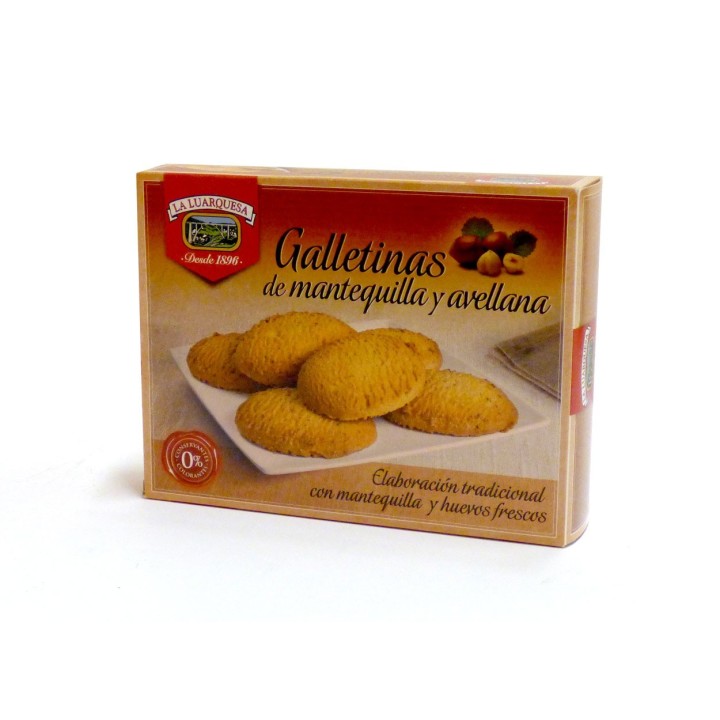 galletas de mantequilla y avellana