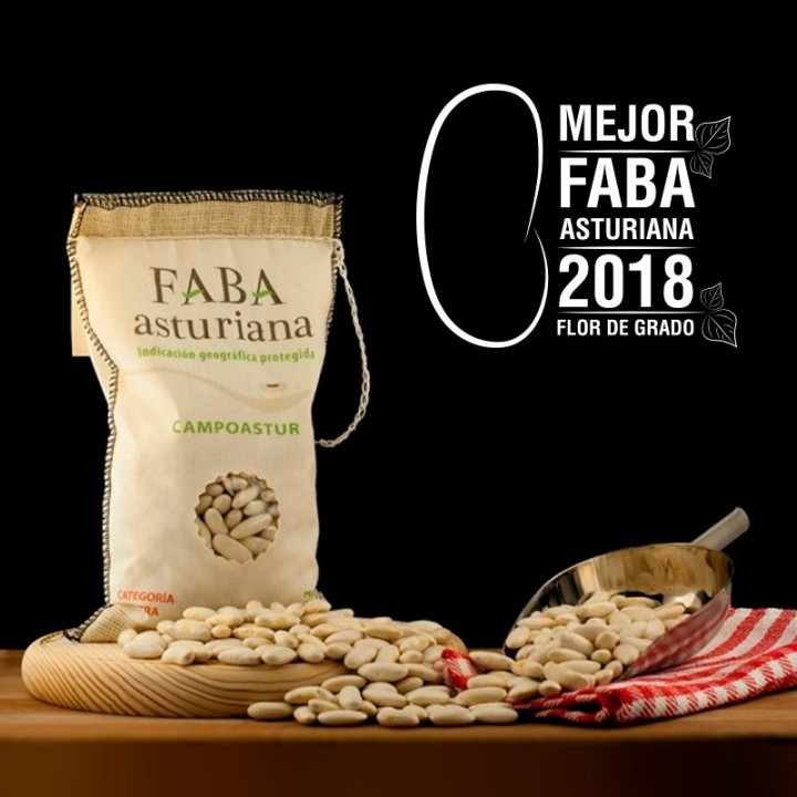 Faba asturiana Campoastur, con denominación de origen IGP. Saco de 500 grs. Productos asturianos