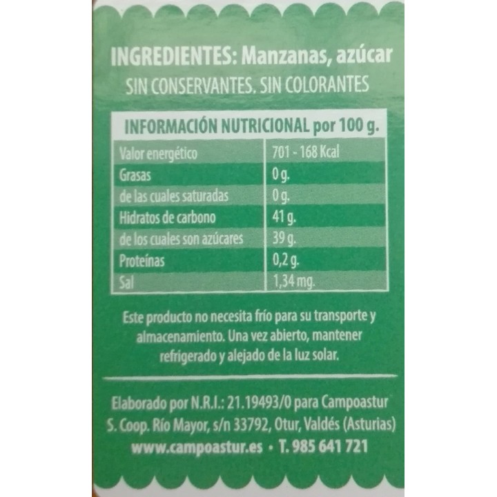 Mermelada de manzana 100% natural, sin gluten