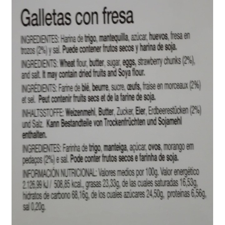 galletas con fresa