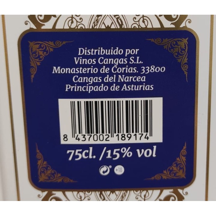 Vermut blanco MONASTERIO DE CORIAS 75CL