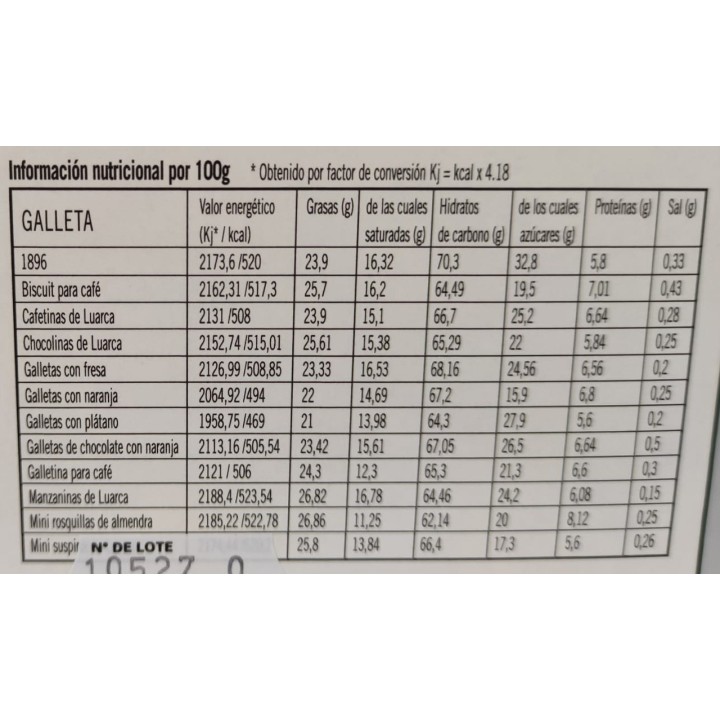 Bote galletina cafe LA LUARQUESA